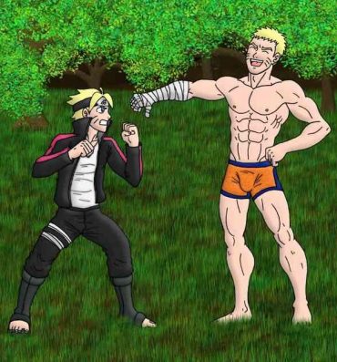 Pussy Orgasm Boruto vs Naruto- Boruto hentai Spooning